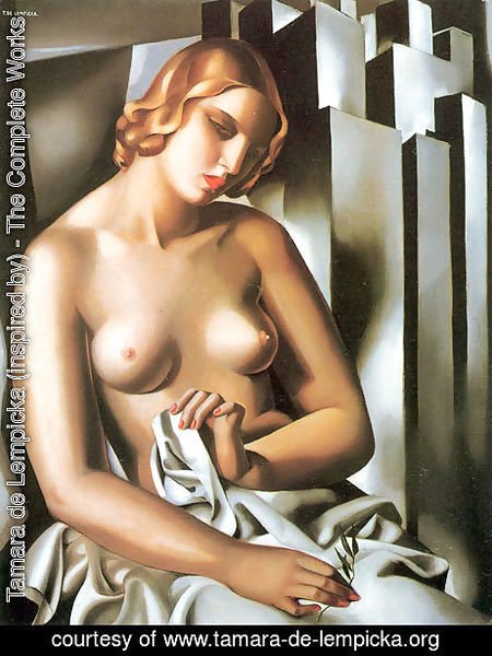 Tamara de Lempicka (inspired by) - Nude with Buildings, 1930