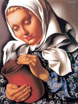 Tamara de Lempicka (inspired by) - Peasant Girl with Pitcher, c.1937