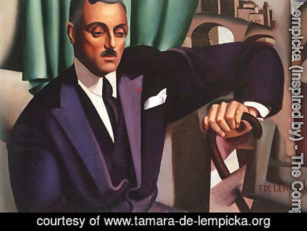 Tamara de Lempicka (inspired by) - Portrait of Prince Eristoff, 1925