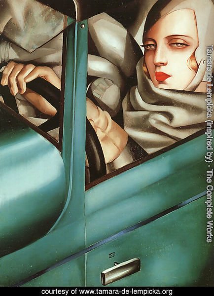 Self-Portrait in the Green Bugatti