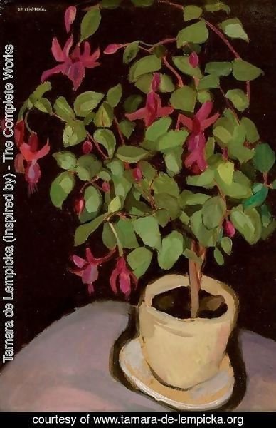 Tamara de Lempicka (inspired by) - Pot of Fuchsias (Le pot de fuschias)