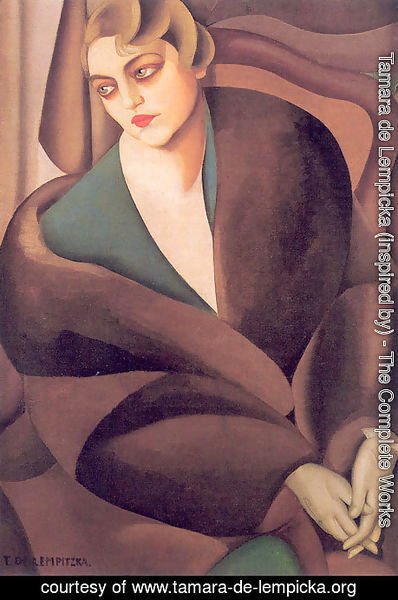 Tamara de Lempicka (inspired by) - Portrait of Baroness Renata Treves, 1925