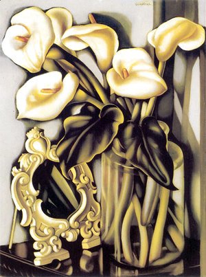Tamara de Lempicka (inspired by) - Still Life with Arums and Mirror, c.1938