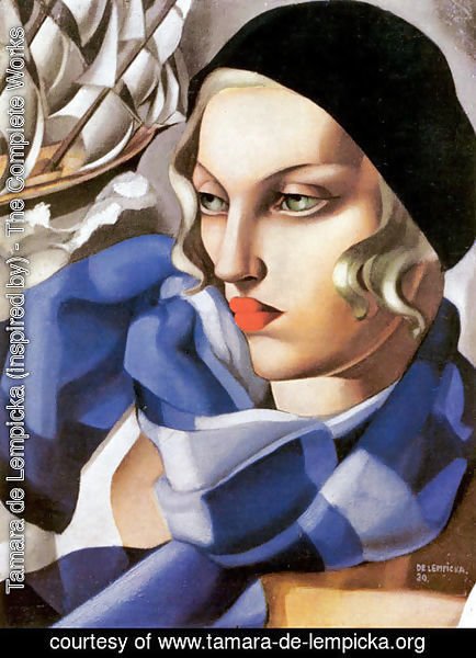 Tamara de Lempicka (inspired by) - The Blue Scarf, 1930