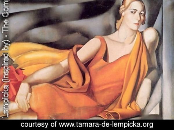 Tamara de Lempicka (inspired by) - Woman in a Yellow Dress, 1929