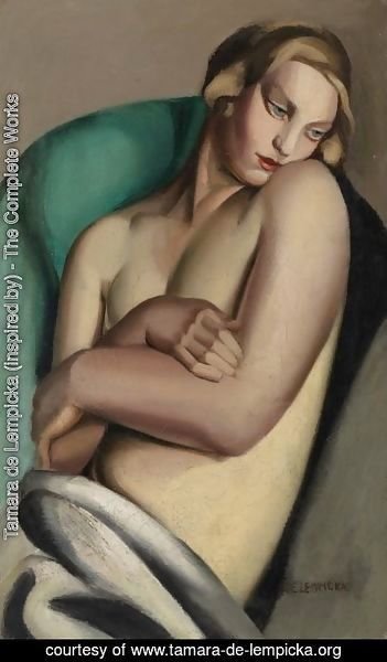 Tamara de Lempicka (inspired by) - Nude (Nu adosse II)