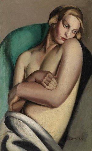 Tamara de Lempicka (inspired by) - Nude (Nu adosse II)