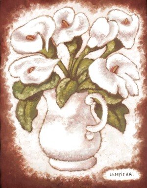 Tamara de Lempicka (inspired by) - Vase with Arums (Vase avec des fleurs d'ARUMS