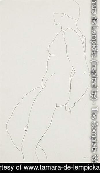 Tamara de Lempicka (inspired by) - Standing Nude (Nu debout)