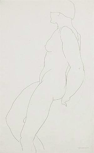 Tamara de Lempicka (inspired by) - Standing Nude (Nu debout)