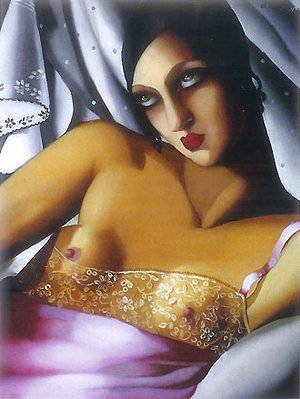 Tamara de Lempicka (inspired by) - La Chemise rose